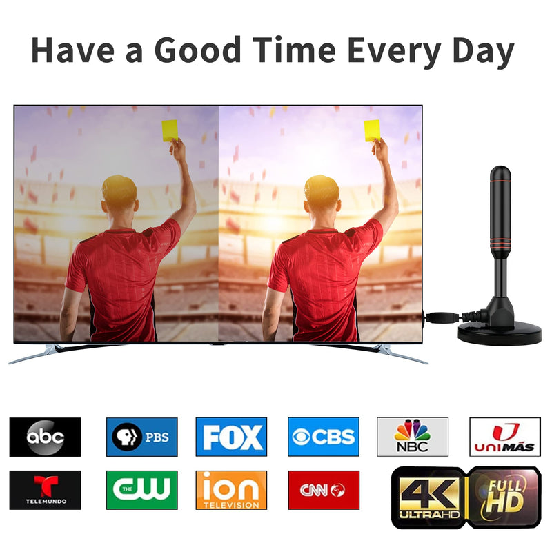 [AUSTRALIA] - TV Antenna Indoor Antenna for Smart TV with 2 Amplifier Signal Booster for Long Range Reception and All Smart TVs HD Digital Antenna for Local Channels Supports 4K 1080p(Red) Red 