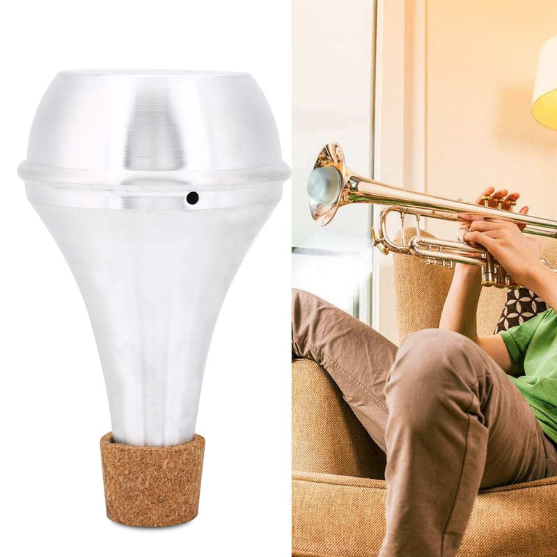 Trumpet Mute Practice Aluminum Alloy & Cork Brasses Musical Instrument Lightweight Parts Cordrope Wind Instrument Accessories