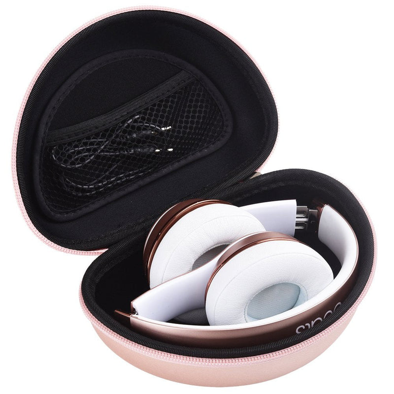 Comecase Hard Carrying Case for Oculus Quest 2 All-in-One VR Gaming Headset with Rose Gold Carrying Case Compatible for Beats Solo3 / Beats Solo2