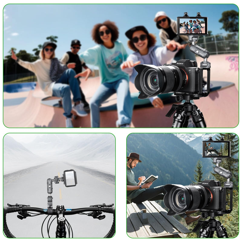 [AUSTRALIA] - FANAUE Mini Articulating Arm Mount Camera Accessories Compatible with 1/4"-20 to 1/4"-20 Connectors (with Locating Pins) Aluminum-Built Arm Offers Flexibility Connectors 