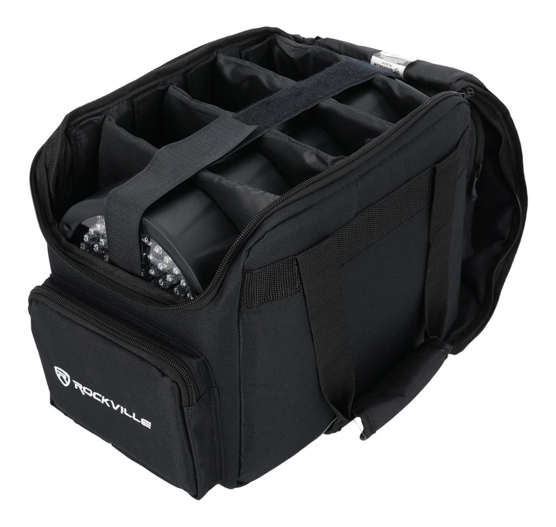 Rockville RLB25 Lighting Bag for (4) Par Lights SlimPAR 64 or RGBA + Controller