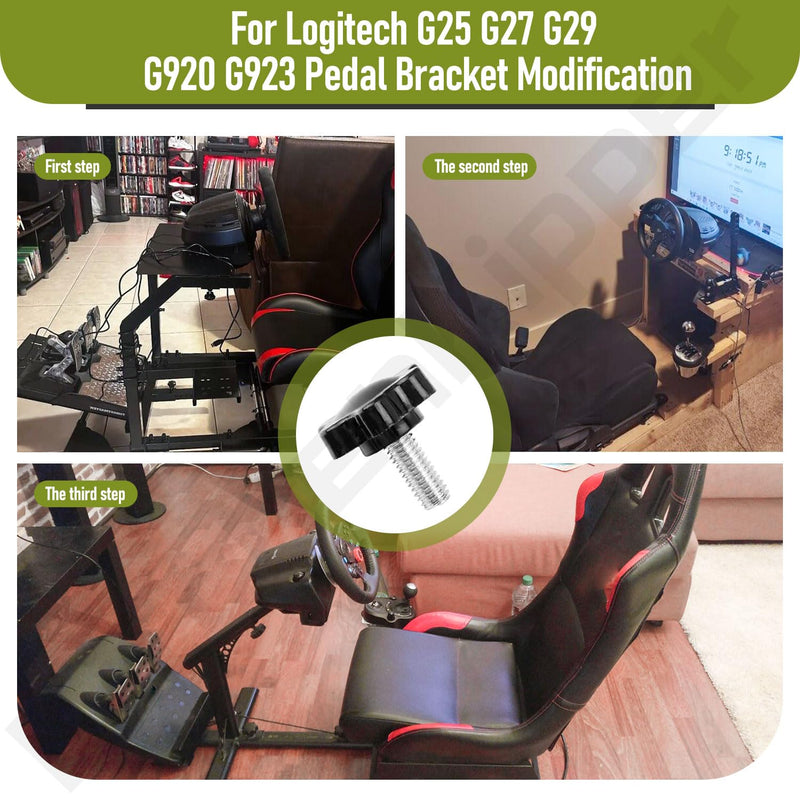 (6 Pack) Pedal Fixed Screws/Steering Pedal Fixed Screw for Logitech G25 G27 G29 G920 G923 Pedal Bracket, M6 x 14MM - Used to Secure The Pedal Base for Added Stability