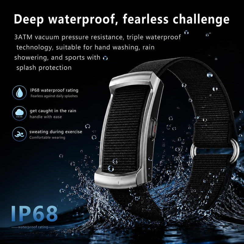 Smart Bracelet for Women Men, Screenless Activity Fitness Trackers, 24H Sleep Tracker, Group Share Smart Band with Free APP, 2 Strap.,