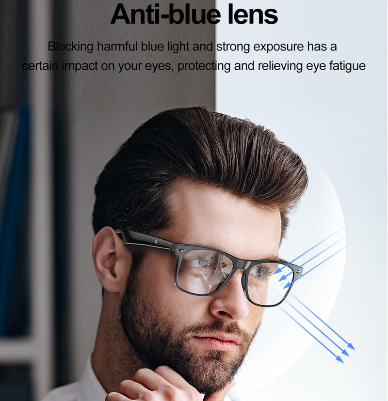 AI Translation Glasses,Smart Glasses for Men & Women with ChatGPT,164-Language & AI Real-time Translation , 7 Day Ultra-Long Standby,UV400 Blue-Light Blocker,Waterproof,Voice-Assistant AI Glasses