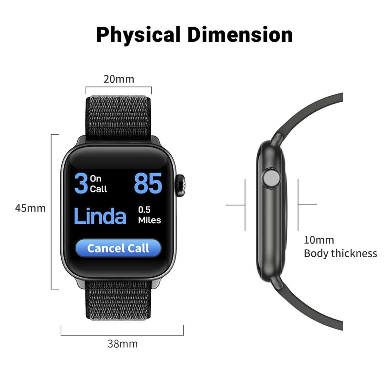 COCO Bluetooth Comfortable Health Monitoring Smartwatch for Seniors – Heart Rate, Body Temperature, Blood Oxygen, Activity Tracking, Medication Reminder, SOS Emergency PERS, Gift