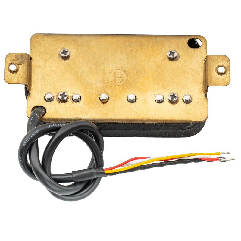 Wilkinson WOHHB Ceramic Overwound Open Style Humbucker Bridge Pickup for Electric Guitar, Black Bridge Black
