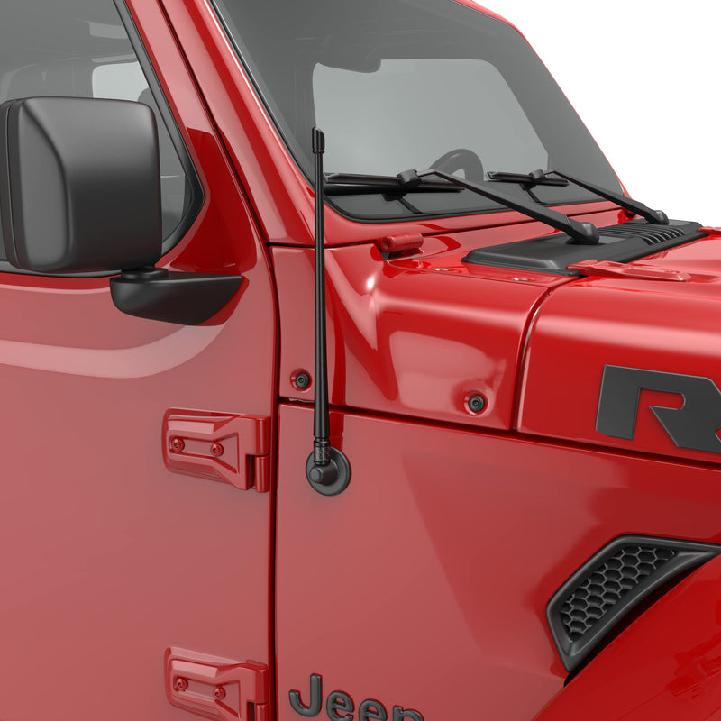RYDONAIR Antenna Compatible with Jeep Wrangler JK JKU JL JLU Rubicon Sahara Gladiator 2007-2024 | 13 inches Flexible Rubber Antenna Replacement | Designed for Optimized FM/AM Reception Jeep Wrangler 2007+