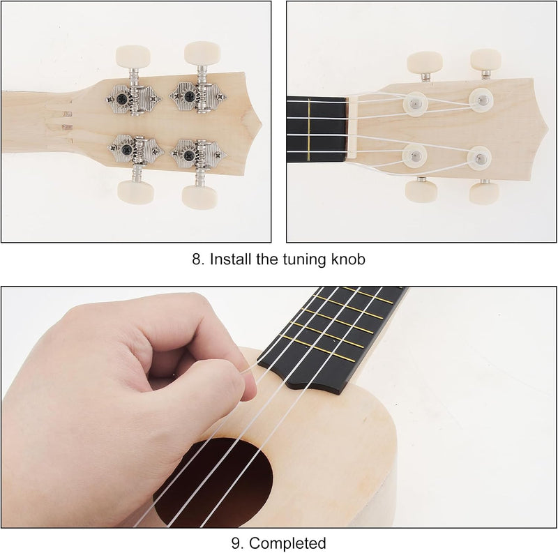 [AUSTRALIA] - DIY Ukulele Kit Soprano (21inch) Build Your Own Guitar Kit with our Ukuleles Guitar Build Kit. DIY Ukelele Kit has 33 Pieces for all DIY Guitar needs. Guitar diy kit great to Build Your Own Ukulele 