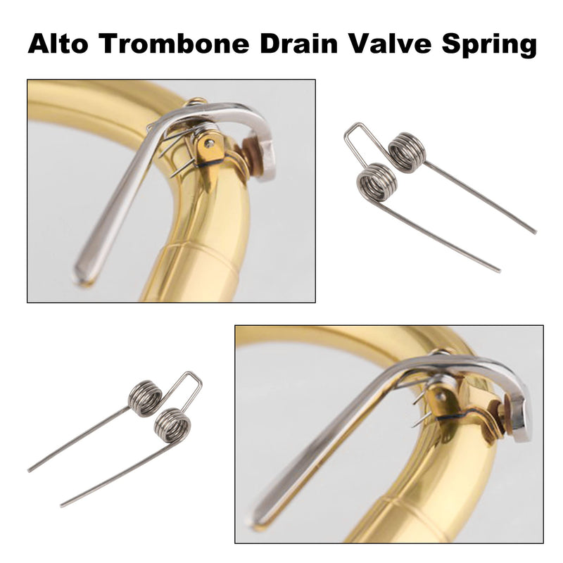 [AUSTRALIA] - BQLZR Trombone Replacement Water Key Spit Valve Spring Metal Silver for Alto Pack of 5 