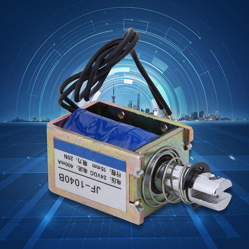 Jeanoko Low Friction 15 mm Hub Push Pull Electromagnet Antioxidation 25N 24V JF-1040B Magnetic Electromagnet Easy Installation for Vending Machines