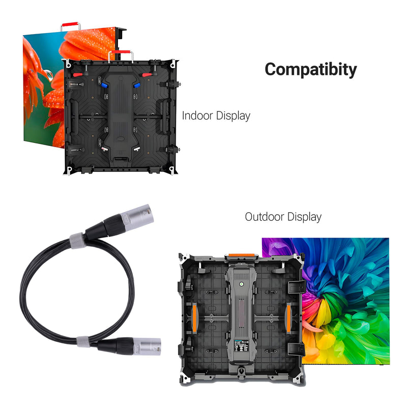 RJ45 CAT5E Ethercon Cable Both Ends with Ethernet Shielded Connectors (Black, 3Feet_5PCS)
