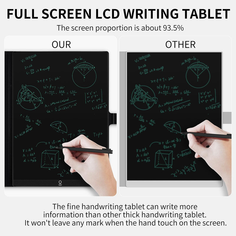 LCD Writing Tablet for Adults: 11.5 inch Full Screen with PU Leather Case | Drawing Tablet Reusable Erasable Digital Notepad with Hall Switch and Tablet Case for Gift Birthday