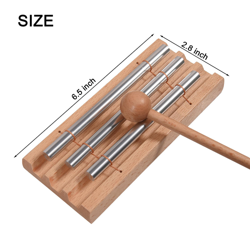 HILAZA 2 Pack Chime for Teachers Classroom Management, Responsive Three Tone Hand Energy Chime Bell Instrument for Yaga, Mindfulness and Meditation TRIO CHIME