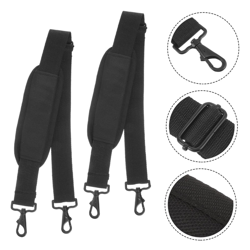 [AUSTRALIA] - Shoulder Strap 2pcs Violin Case Shoulder Strap Canvas Black Shoulder Straps Padded Shoulder Bags Postman Shoulder Strap Backpack Straps Replacement Shoulder Strap for Bag 