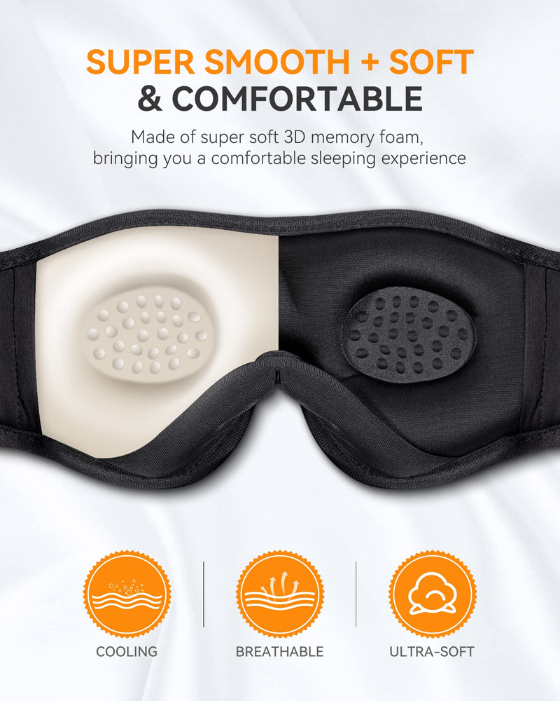MUSICOZY 3D Sleep Headphones Bluetooth Sleeping Eye Mask & Bluetooth 5.4 Module Kit with Speakers and Charging Cable