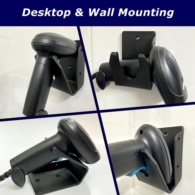 [AUSTRALIA] - Universal Scanner Holder,Barcode Scanner Holder,Barcode Reader Bracket Wall Mount Fit for Zebra Symbol LS2208 DS2278 LI4278 Most Barcode Scanners, with Screws & Wall Stickers (5pcs-Holder A1) 5pcs-Holder A1 