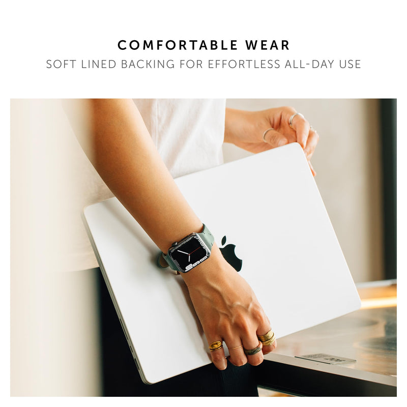Native Union (Re Classic Strap for Apple Watch – Plant-based Materials – Stainless Steel Hardware with Soft Backing Black 38/40/41/42mm