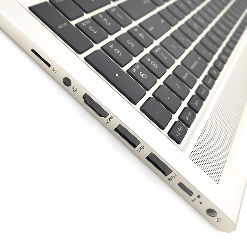 Palmrest with Backlit US Keyboard for HP ProBook 450 G8 455 G8 | Upper Case Top Cover Replacement,US keyboard,Silver,P/N M21742-001