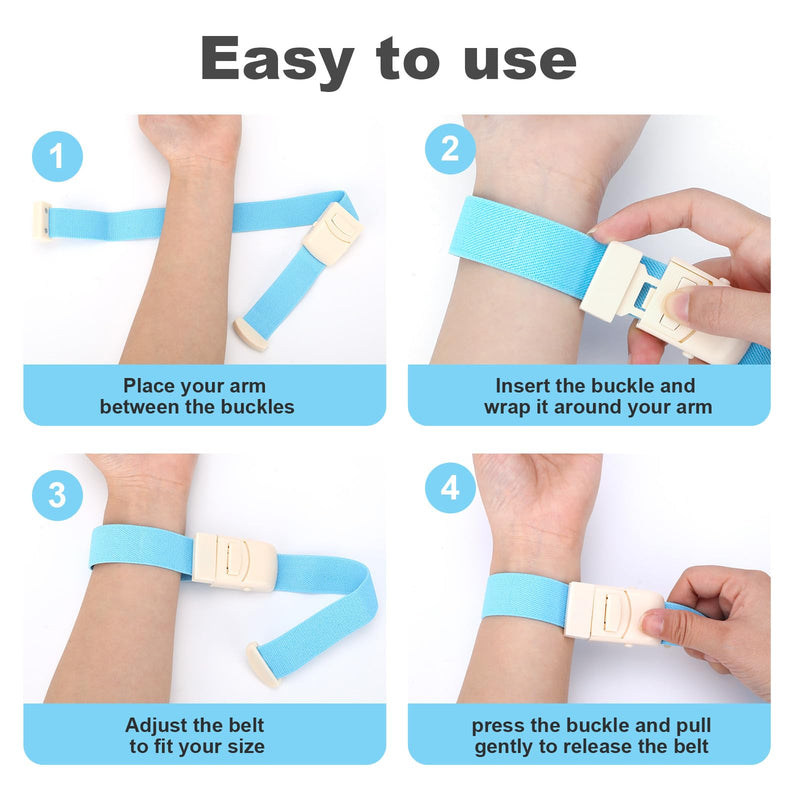 Pack of 6 Storage Tubes, Blood Collection, Vein Preservation, Elastic Storage Hose, Blood Collection, Highly Flexible Tourniquet for First Aid Set, Outdoor, Camping, Hiking, Fighting, Mountaineering, Warm colour