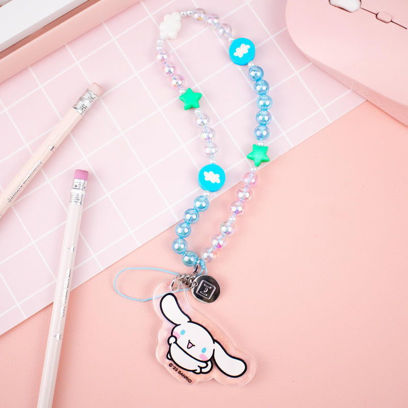 iFace Hello Kitty and Friends Beaded Wristlet Universal Phone Charm Strap - Cute Wrist Chain Lanyard Aesthetic Decor Strap for Cell Phone Camera Keys AirPods Keychains Cinnamoroll