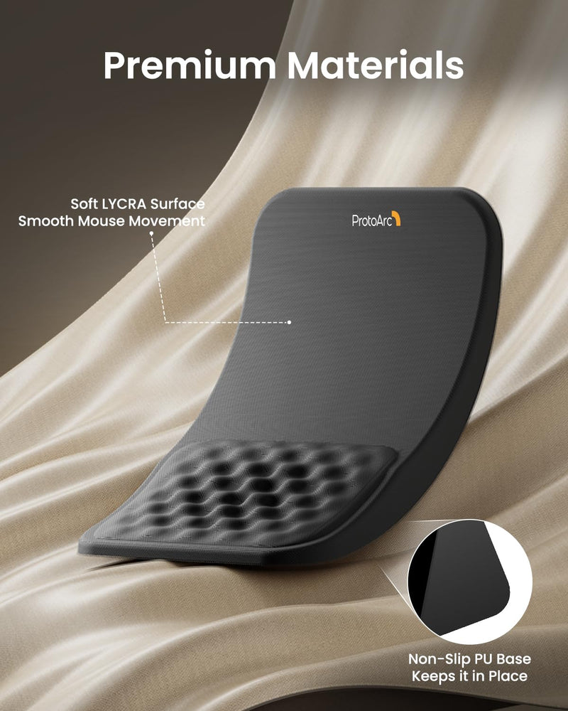 ProtoArc EM11 Pro Vertical Mouse with Side Scroll and 6 Programmable Buttons for Medium to Large Hands Black and MP50 Ergonomic Mouse Pad with Wrist Rest Black
