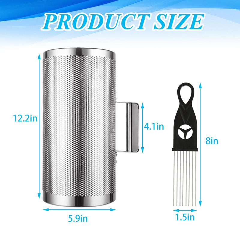 Metal Guiro Instrument, 12" x 6" Stainless Steel Guiro Shaker with Scraper Latin Percussion Instrument Musical Training Tool, Guira Dominicana