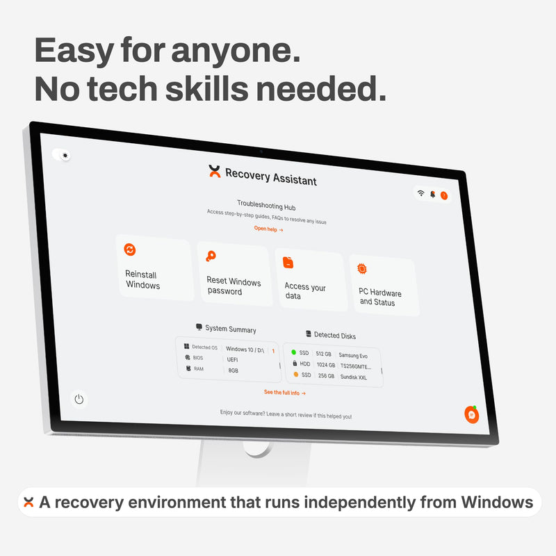 Bootable USB for Windows 11 & 10 | Reinstall & Recovery Tool | Official Windows Install | Backup Files | Password Reset | Secure Boot Compatible | US Support