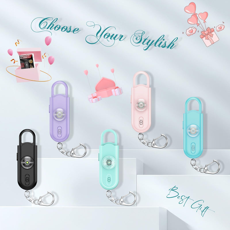 Personal Safety Alarm for Women Girls, 130dB Loud Siren with SOS Light, Flashlight, 1000ft Audible, Double Speakers Help Kids, Elderly Emergency Call, Alert Panic Button Self Defense Devices Blue
