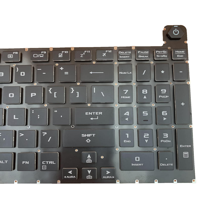 Laptop Replacement US Layout RGB Colorful Backlight Keyboard for ASUS TUF Gaming 8 F15 FX506 FA506 FA506II FX506H FA506Q FX506L FA506H F17 FX706 FX706L FA706U FX706U FA706 661VUS00
