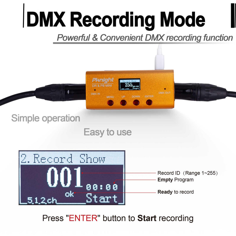 DMX Recorder and Playback Controller 1 universe DR & PB MINI