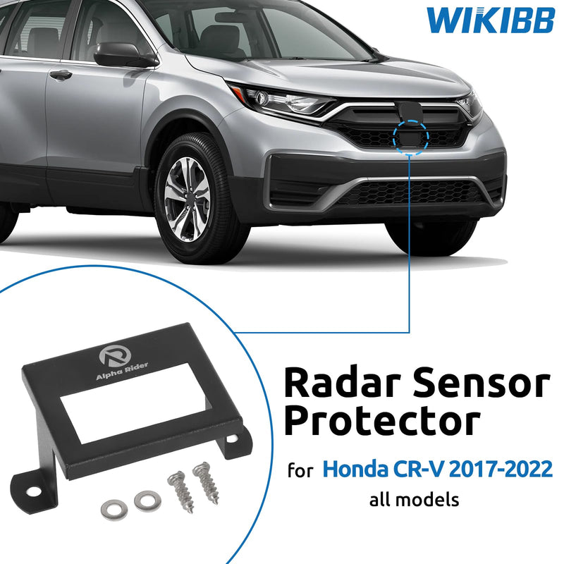 Front Radar Sensor Protector Cover Compaible with Honda CR-V CRV All Models 2017-2022, Vehicle Radar Sensor Protection Cover Accessory for Honda Accessories with Screws, Black