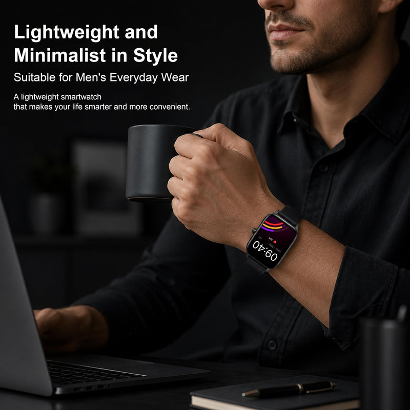 Smart Watch for Men Women (Answer/Make Calls) 1.85" HD Step Activity Black | Fitness Tracker Smartwatchr for Android iPhone Phones with Heart Rate/SpO2/Sleep Monitor, 120+ Sports Modes IP68 Waterproof