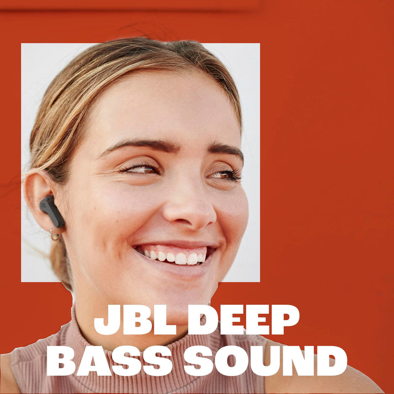 JBL Vibe Beam - True Wireless Earbuds - Black | JBL Deep Bass Sound, Comfortable fit, Up to 32 8h 24h total hours of battery life with speed charging
