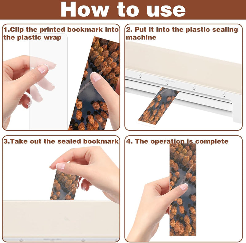 120pcs Bookmark Sleeves, Bookmark Laminating Sheets Suitble for Protecting Bookmarks Laminating Pouches, Bookmarks Sleeves Clear Compatible with Most, Laminate Sheets Favorite for Book Lovers