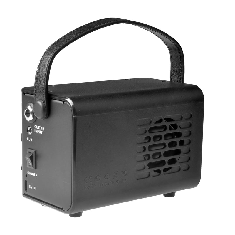 AZOR Mini Electric Guitar Amplifier | 10W Rechargeable Battery | Clean & Distortion Effects, Gain Control | Headphone Output for Silent Practice | Portable for Travel & Indoor Use