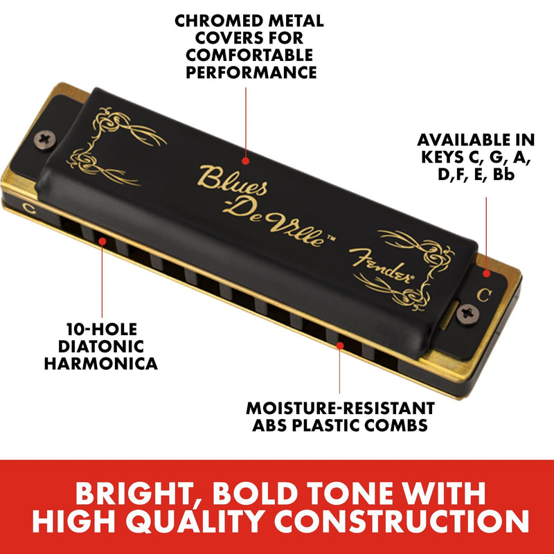 [AUSTRALIA] - Fender Blues Deville Harmonica, Guitar Accessories, Key of C 