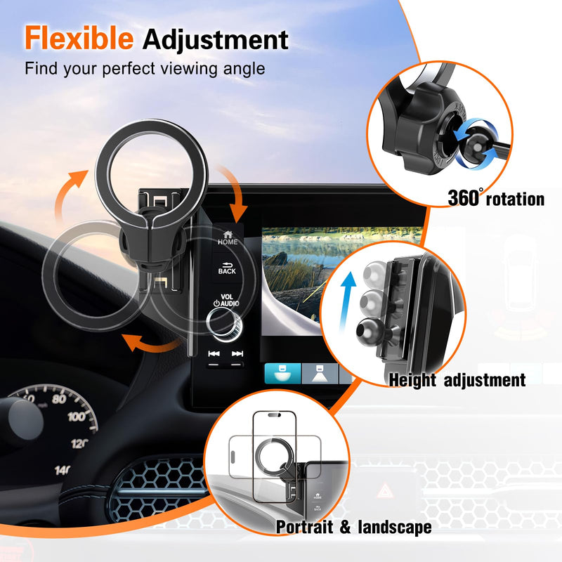 pop-tech Car Phone Holder for Honda CR-V HR-V 2023 2024 2025 2026: for MagSafe Magnetic Cell Phone Mount for HRV CRV Accessories 7/9 inch Screen - Touchscreen Cradles Strong Magnets for iPhone Samsung for 23-26 CR-V & HR-V (7/9" screen)