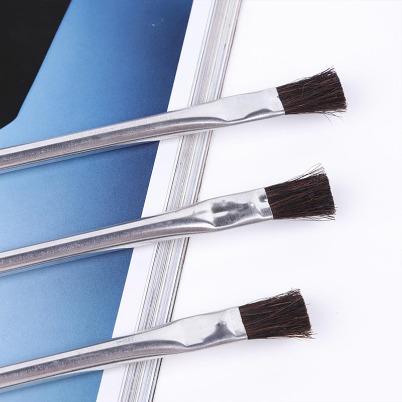 Pack of 2 flux brushes, flux brush, suitable for soldering circuit boards, acid flux brush, soldering brush for drilling water, soldering water, crafts, other universal applications, 15 cm