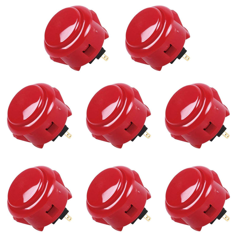 Sanwa JLF-TP-8YT Joystick + Sanwa 8 pcs OBSF-30 Push Button Bundle Kit Color : Red - for Arcade Game 4 & 8 Way Adjustable, Compatible with Catz Mad SF4 Tournament Joystick S@NWA