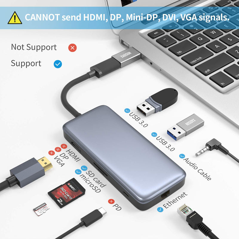 [10Gbps] USB C Female to USB Male Adapter (2-Pack), 3.1 USB A to USB C Adapter, XAOSUN One-Sided SuperSpeed Data Sync & 100W Fast Charging - Compatible with Laptop, PC, Charger, Power Bank, Quest Link Space Gray