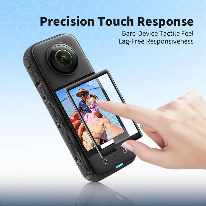 [AUSTRALIA] - Screen Protector+Lens Cap+Silicone Case for Insta 360X5,Protective Silicone Cover for Insta360X5 Combo Accessories(Black) 
