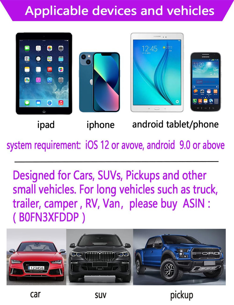 WiFi Backup Camera, Strong 5G WiFi HD1080P Clear Picture, Wide Angle Rear View Reverse Back up Camera, Night Vision Waterproof License Plate Reversing Rearview Camera for Car SUV Pickup iPhone