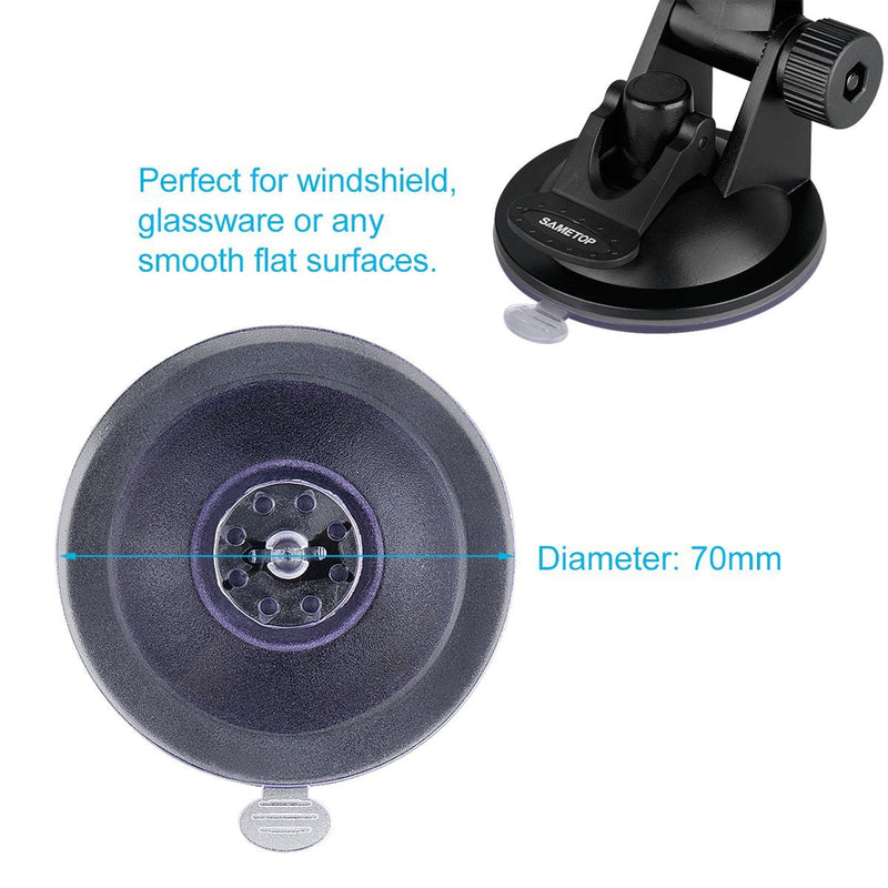 Sametop Suction Cup Mount Compatible with Gopro Hero 12, 11, 10, 9, 8, 7, 6, 5, 4, Session, 3+, 3, 2, 1, Hero (2018), Max, Fusion, DJI Osmo Action Cameras; Perfect for Car Windshield and Window
