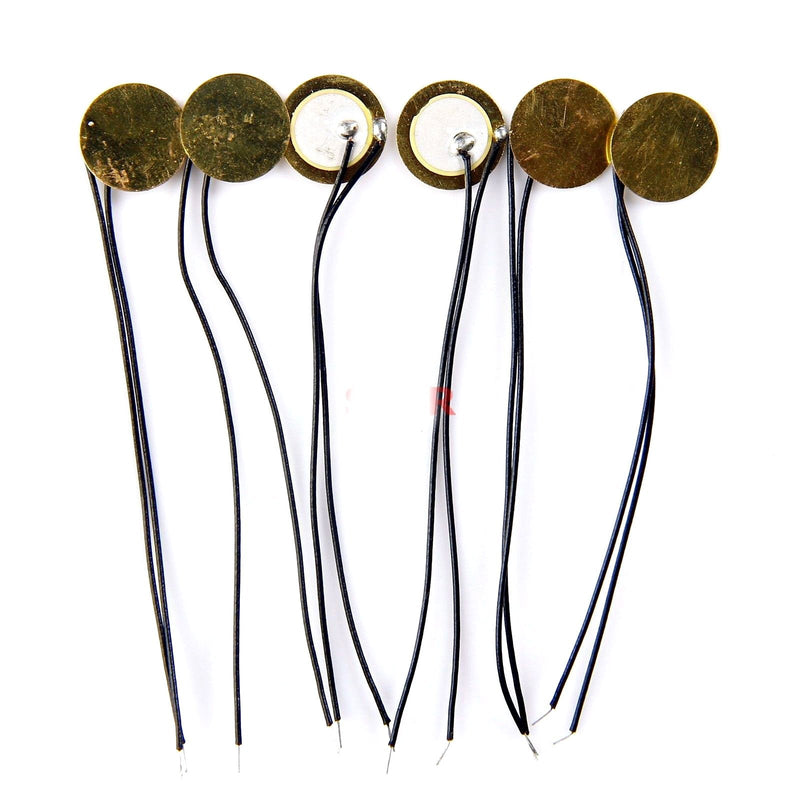20PCS 12mm Piezo Elements Sounder Sensor Trigger Drum Disc+Wire Copper