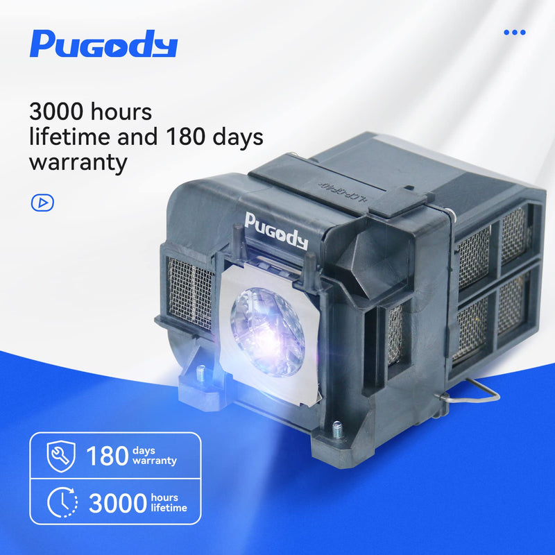 Pugody ELPLP75/V13H010L75/ELPLP74/V13H010L74 Replacement Projector Lamp Bulb for Epson PowerLite 1940W 1945W 1950 1955 1960 1965 EB-1930 EB-1935 EB-1940W EB-1945W EB-1950 EB-1955 EB-1960 EB-1965