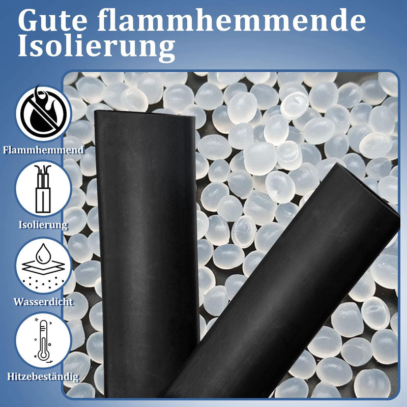 [AUSTRALIA] - HONZUEN Heat Shrink Tube with Adhesive, Heat Shrink Tube Set, Black, Heat Shrink Tubes, Waterproof Polyolefin, Shrinkage Rate 3:1 for Insulating Cables, Soldered Connections (Diameter 30 mm, 25 mm, 20 