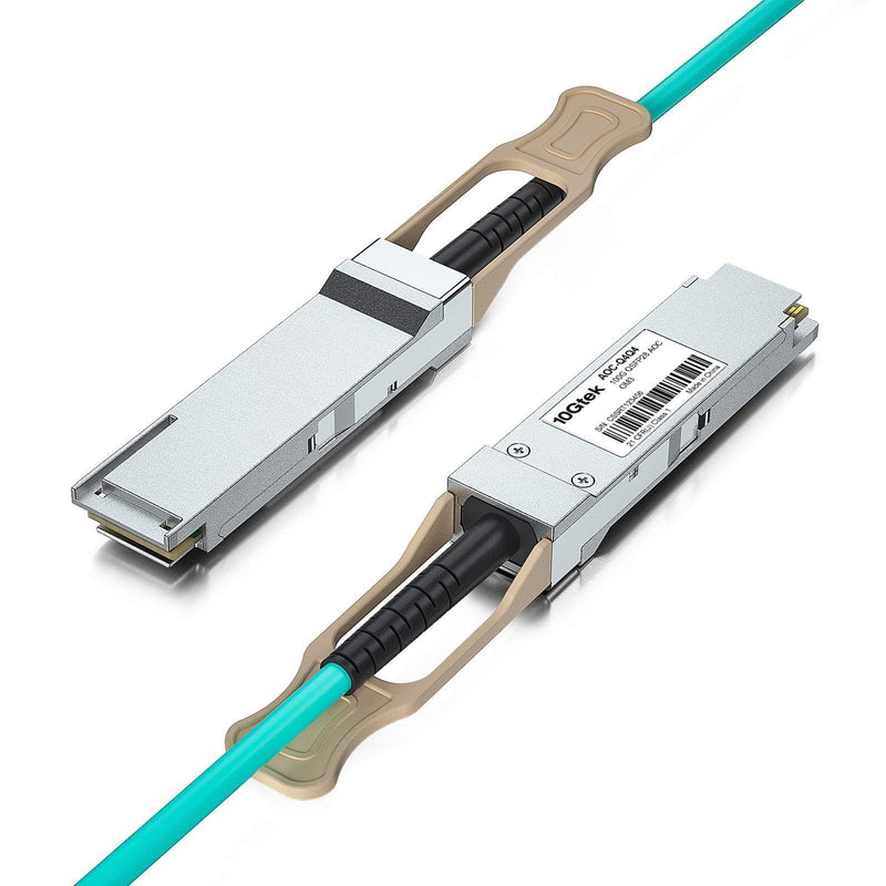 10Gtek 100G QSFP28 Active Optical Cable - 100GBASE QSFP28 to QSFP28(EDR) OM3 AOC Cable for Mellanox MFA1A00-C015, 15-Meter 15m