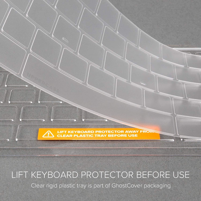 UPPERCASE GhostCover® Premium Ultra Thin Keyboard Cover Protector, Compatible with 2021 2022 M1 Pro/Max MacBook Pro 14" 16" (A2442 A2485) and 2022 M2 MacBook Air 13" (A2681), US (ANSI) Layout, Clear M1 Pro/Max MBP 14"/16" and M2 MBA 13"