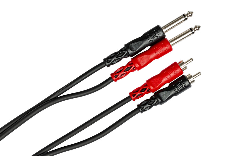 Hosa CPR-204 Stereo Interconnect, Dual 1/4 Inch TS to Dual RCA, 13 Feet 13.1 Feet Single