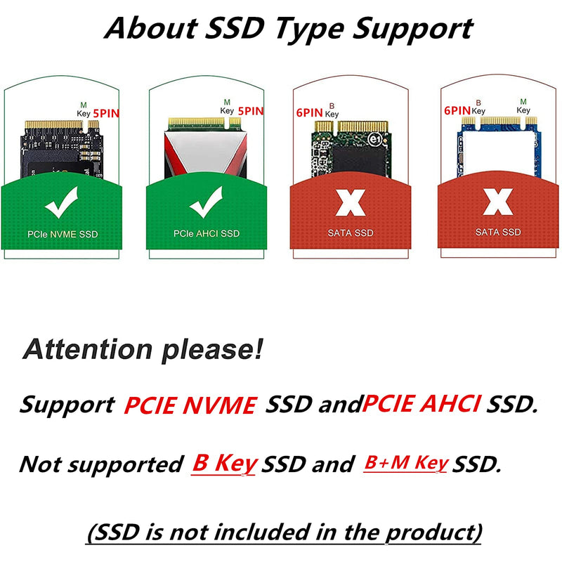 ACTIMED NVMe PCIe Adapter M.2 SSD to PCI-e / Powerful Heat Sink Dissipation / PCIE X1 Interface Compatible with PCI-e Slots X1, X4, X8, X16 / for M-Key M.2 SSD / 2230 2242 2260 2280 / Toolkit Included PCIE X1(X4X8X16)